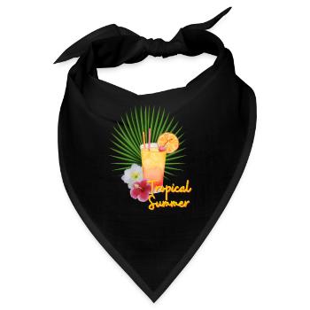 Tropical Summer - Bandana - Schwarz - Vorne