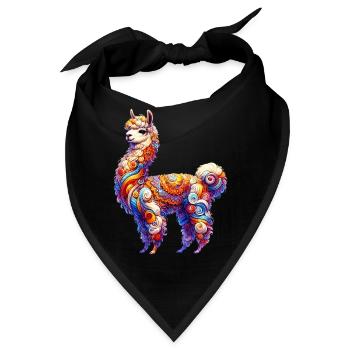 Alpaka - Bandana - Schwarz - Vorne