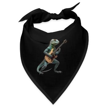 Lizard Geko Gitarre - Bandana - Schwarz - Vorne