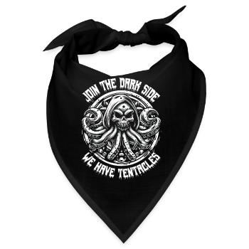 SCHÄDEL DER ALBTRÄUME: SCHLIESSE DICH DER DUNKLEN SEITE AN - Bandana - Schwarz - Vorne