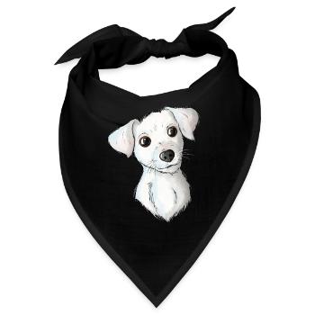Jack Russell Pattern 2 - Bandana - Schwarz - Vorne