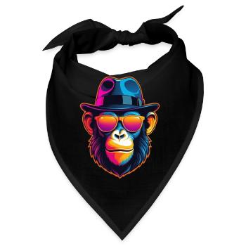 Neon-Affe - Bandana - Schwarz - Vorne
