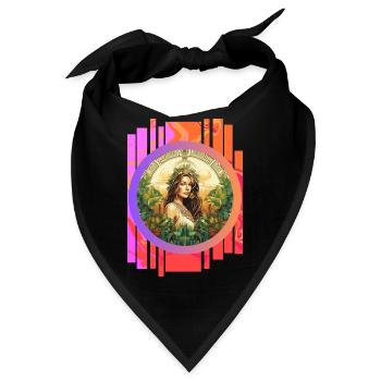 Tropical - Bandana - Schwarz - Vorne