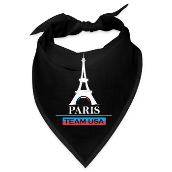 Paris team USA Sport Spiele Athlet Sportler Logo - Bandana - Schwarz - Vorne