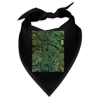 Urbane Grafik - Bandana - Schwarz - Vorne