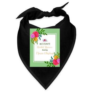 EINLADUNG ZU EHREN DER HOCHZEIT - Bandana - Schwarz - Vorne