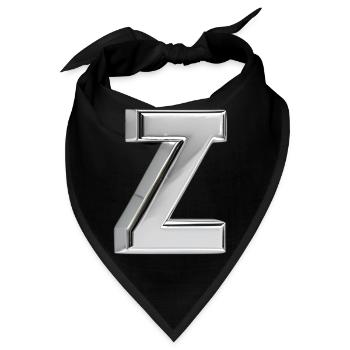 Chrome ,, Z " Metallic - Bandana - Schwarz - Vorne