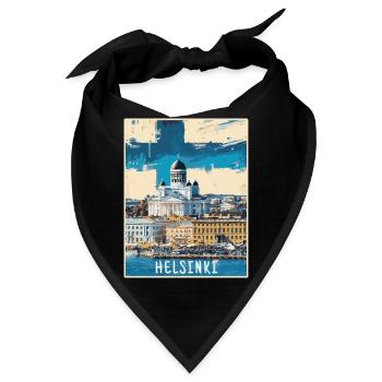 Helsinki Malerei - Bandana - Schwarz - Vorne