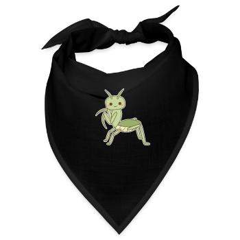 Elegante Gottesanbeterin - Bandana - Schwarz - Vorne