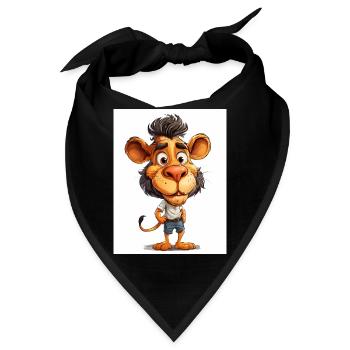 Ein Löwe in Kleidern - Bandana - Schwarz - Vorne