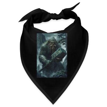 Riese Norwegen Mythologie Geschenk - Bandana - Schwarz - Vorne