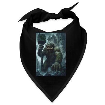 Riese Fabelwesen Mythologie Geschenk - Bandana - Schwarz - Vorne