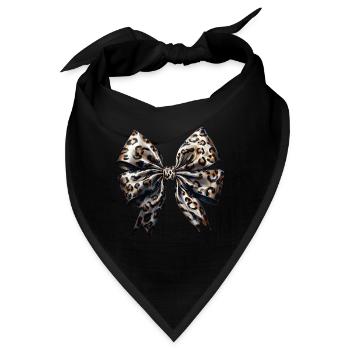 Schleife Zierde Glamour Geschenk - Bandana - Schwarz - Vorne