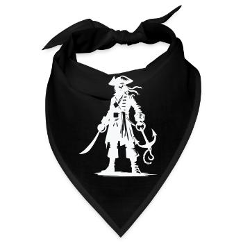 pirat - Bandana - Schwarz - Vorne