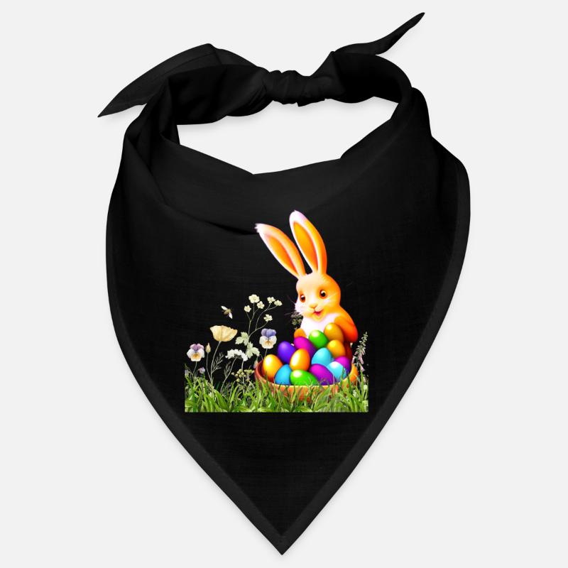 Osterhase mit bunten Eiern Bandana