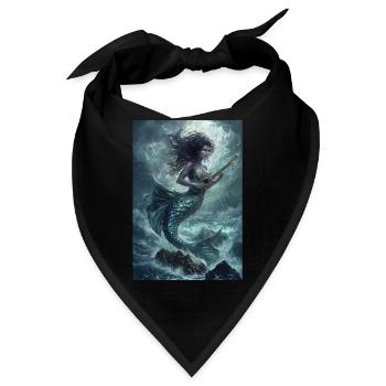 Meerjungfrau Mythologie Mythos Geschenk - Bandana - Schwarz - Vorne