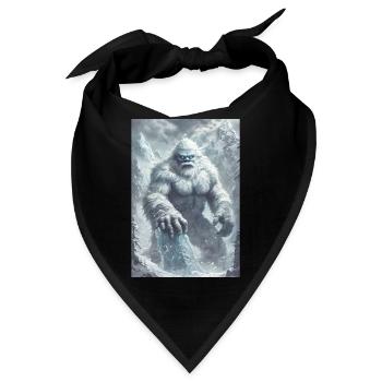 Yeti Legende Mythos Geschenk - Bandana - Schwarz - Vorne