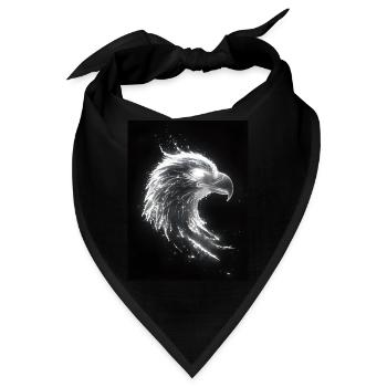 Adler Silhouette Glow Geschenk - Bandana - Schwarz - Vorne