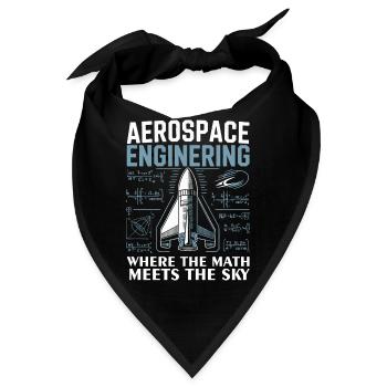Aerospace Engineering Math Humor Design - Bandana - Schwarz - Vorne