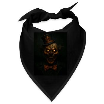 Grusel Clown Halloween Geschenk - Bandana - Schwarz - Vorne