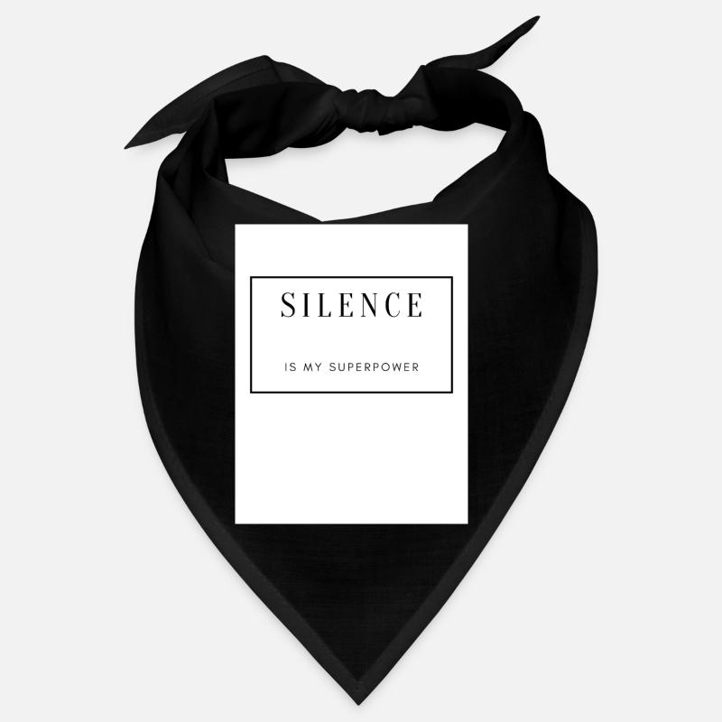 Silence, Force et Sérénité sur Textile - Bandana - noir