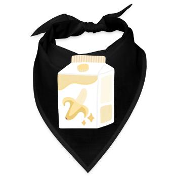 Bananenmilch Karton - Bandana - Schwarz - Vorne