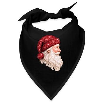 STAR SANTA — Red Glitter MAX  - Bandana - Schwarz - Vorne