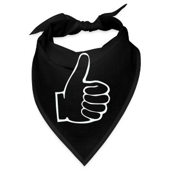 Daumen Hoch Outline - Bandana - Schwarz - Vorne