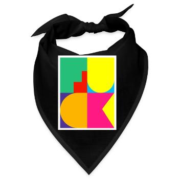 Pop-Art-F-Wort - Bandana - Schwarz - Vorne