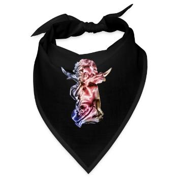 Engelskulptur Farbverlauf - Bandana - Schwarz - Vorne