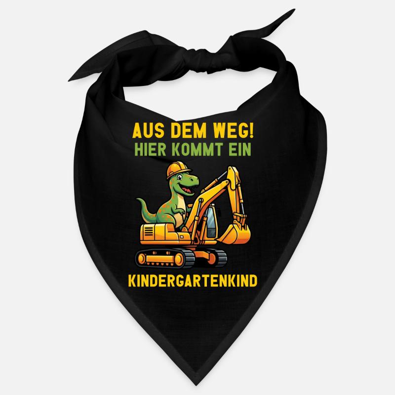 Hier kommt ein Kindergartenkind 2026 Bagger Dino Bandana