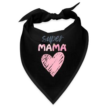 Mama - Super Mama - Bandana - Schwarz - Vorne