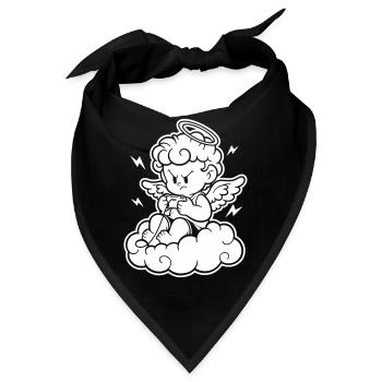Rage Gaming Cherub – Wütender Engel zockt - Bandana - Schwarz - Vorne