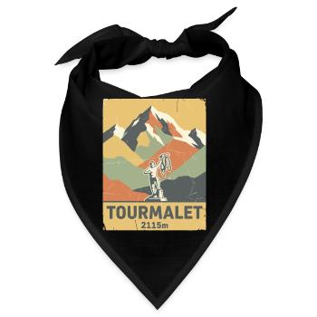 Col du Tourmalet Pyrenäen Radfahrkunst - Bandana - Schwarz - Vorne