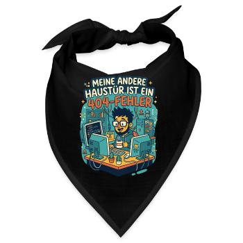 Programmierer 404 Fehler Humor - Bandana - Schwarz - Vorne