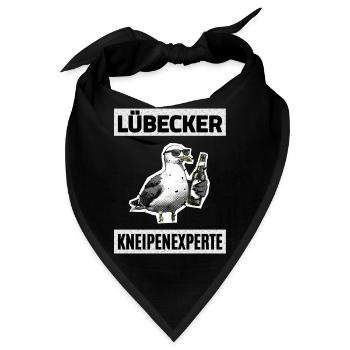 Lübecker Kneipen Experte - Bandana - Schwarz - Vorne