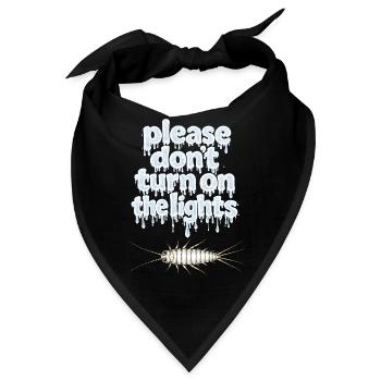 Mach das Licht nicht an: eisiger Text und Spike-Kopf - Bandana - Schwarz - Vorne