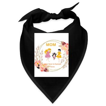 Mom Pure Love Blumenkreis - Bandana - Schwarz - Vorne