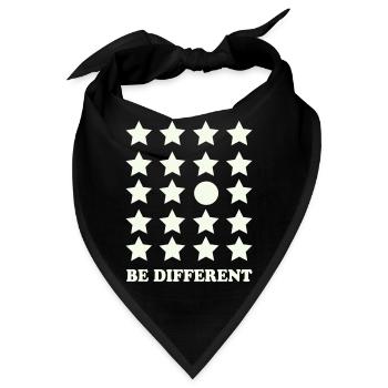 Be Different Sternenraster Kreis - Bandana - Schwarz - Vorne