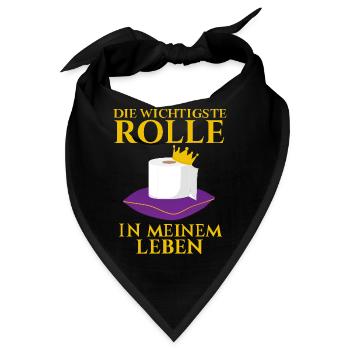 Wichtigste Rolle Im Leben Klopapier Spruch - Bandana - Schwarz - Vorne