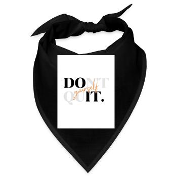 Nicht aufhören, Do-it-yourself-Wortzeichen - Bandana - Schwarz - Vorne