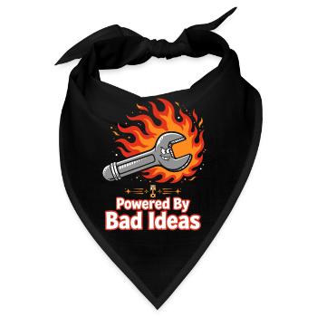 Powered By Bad Ideas Schraubenschlüssel - Bandana - Schwarz - Vorne