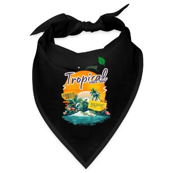 Tropische Inselschwingungen - Bandana - Schwarz - Vorne