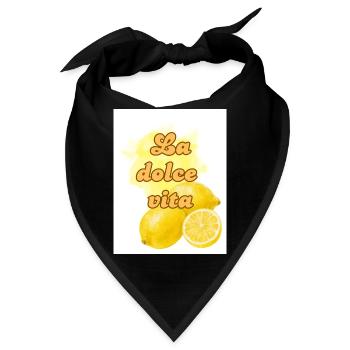 Zitrus Lebensfreude Design - Bandana - Schwarz - Vorne