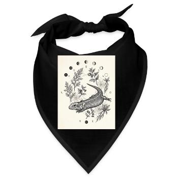 Alchemie-Echsenskelett - Bandana - Schwarz - Vorne