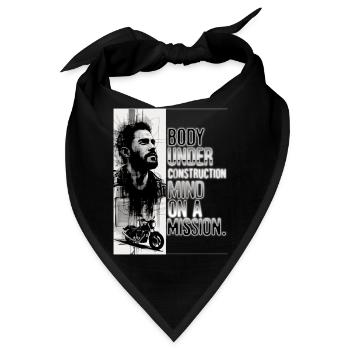Körper in der Entstehung, Geist auf einer Mission - Bandana - Schwarz - Vorne