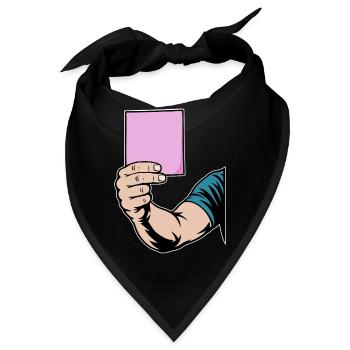 Pinke Karte - Bandana - Schwarz - Vorne