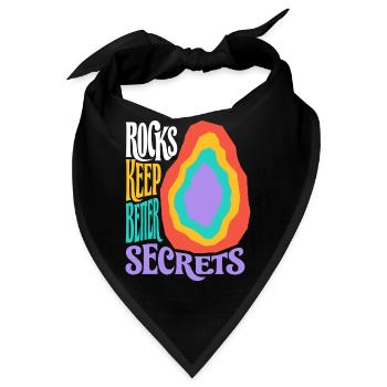 Geologie – Rocks Keep Better Secrets - Bandana - Schwarz - Vorne