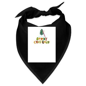 Merry Christmas  - Bandana - Schwarz - Vorne