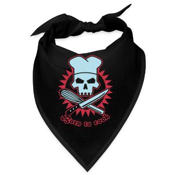 born_to_cook - Bandana - Schwarz - Vorne